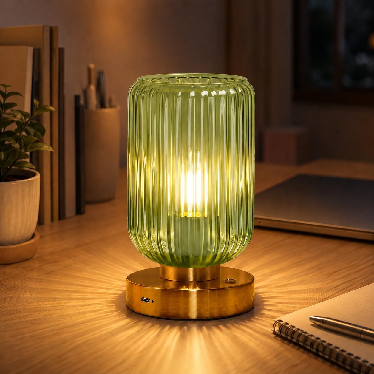 Cordless Table Lamp for Bedroom, 7500mAh Rechargeable Battery Operated Lamp, …