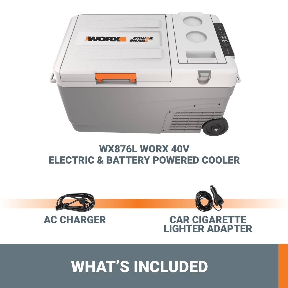 Worx WX876L.9 20V Power Share Electric & Battery Powered Cooler (No Battery and