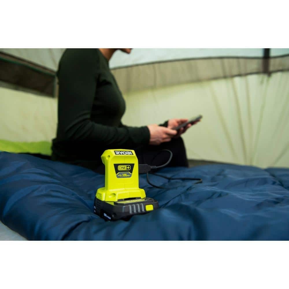NEW RYOBI 18V Lithium-Ion Portable Powerful Power Source Cellphone Recharge