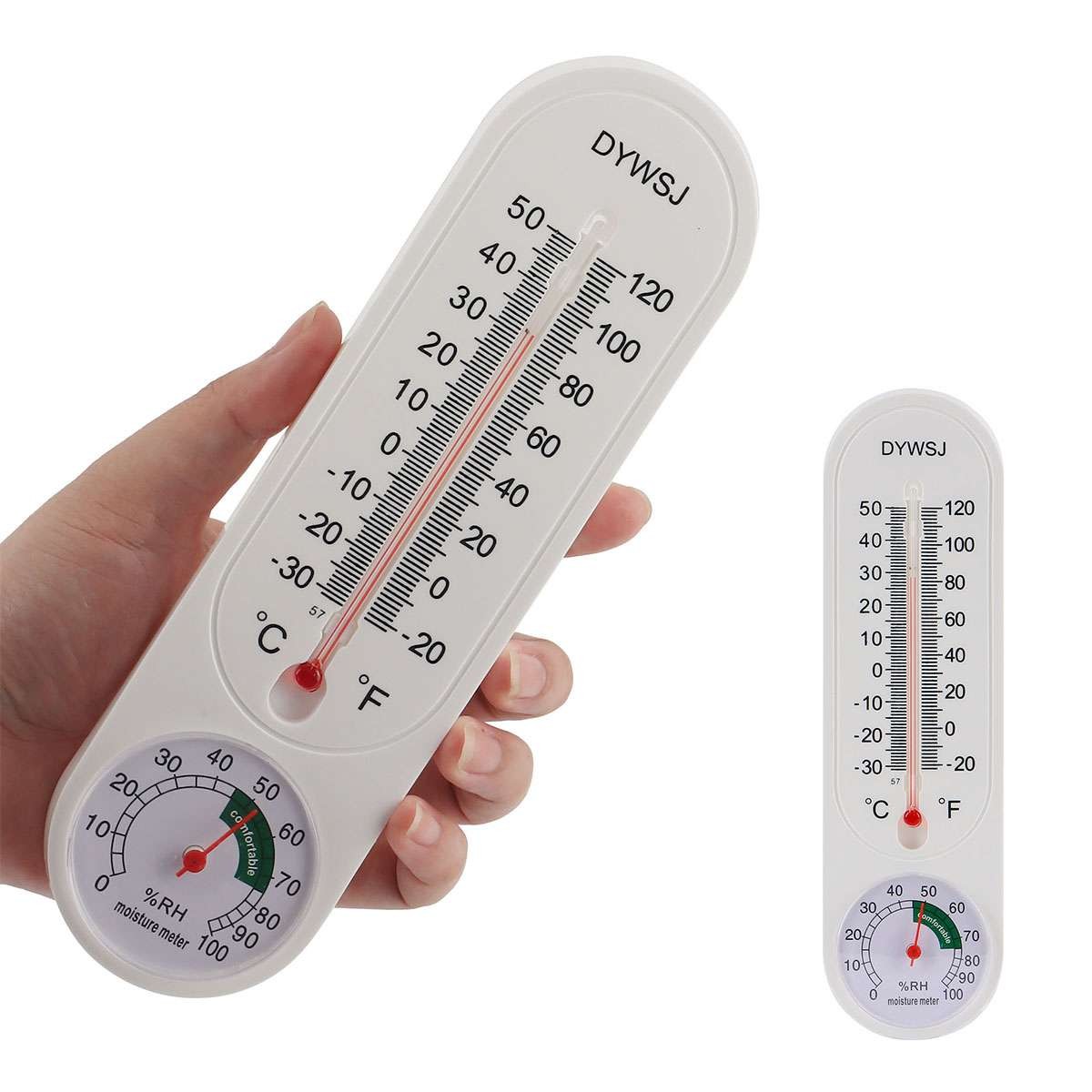 Wall Thermometer Mount Garden Greenhouse Home Humidity Meter Tool Indoor Outdoor