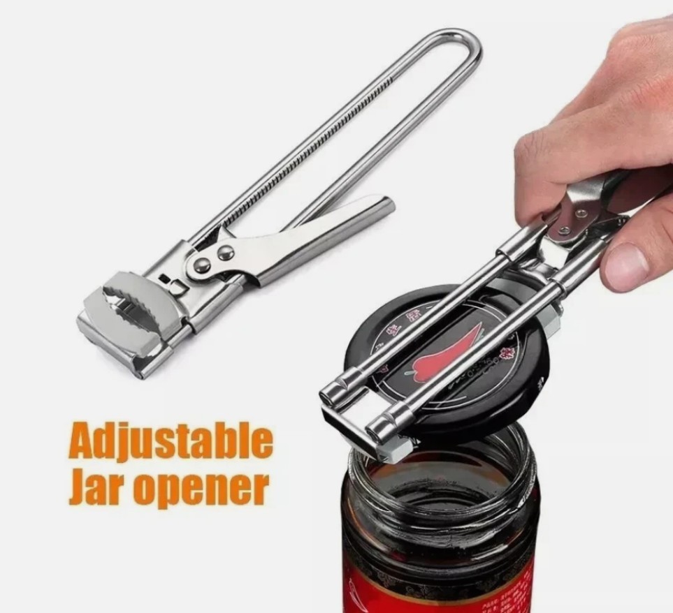 2PCS Adjustable Jar & Bottle Opener Set, Stainless Steel Lid Gripper +##–