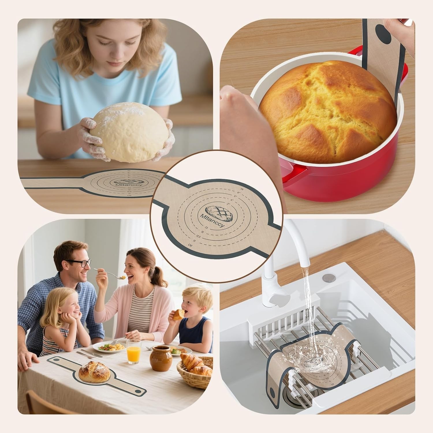 3 PCS Silicone Bread Sling for Dutch Oven Liners, Non Stick & Easy to Clean S…