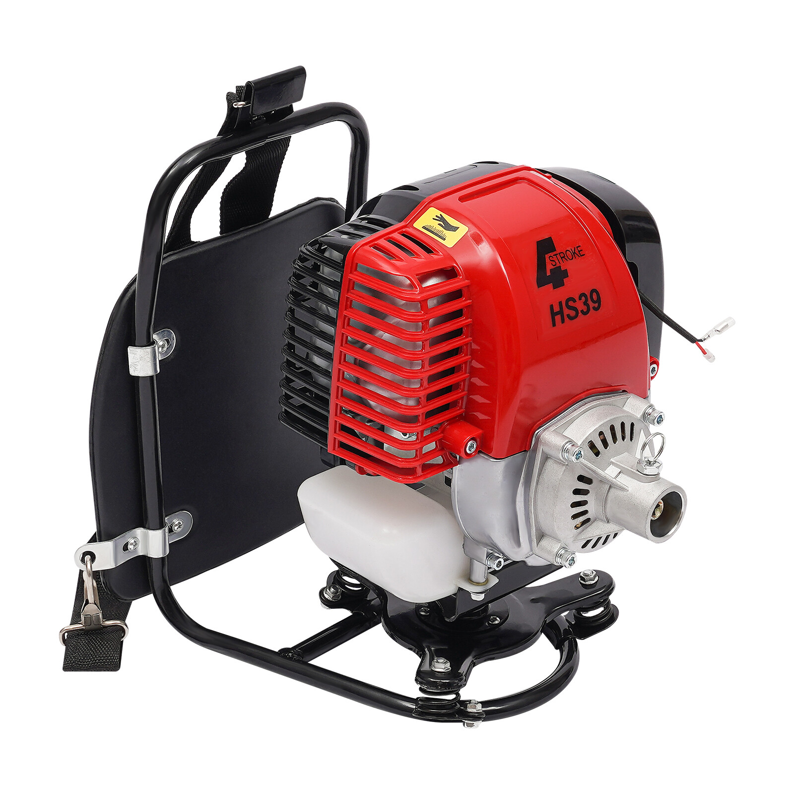31CC 4-stroke Backpack Gas Garden Brush Cutter Grass Trimmer Lawn Mower+Pumping