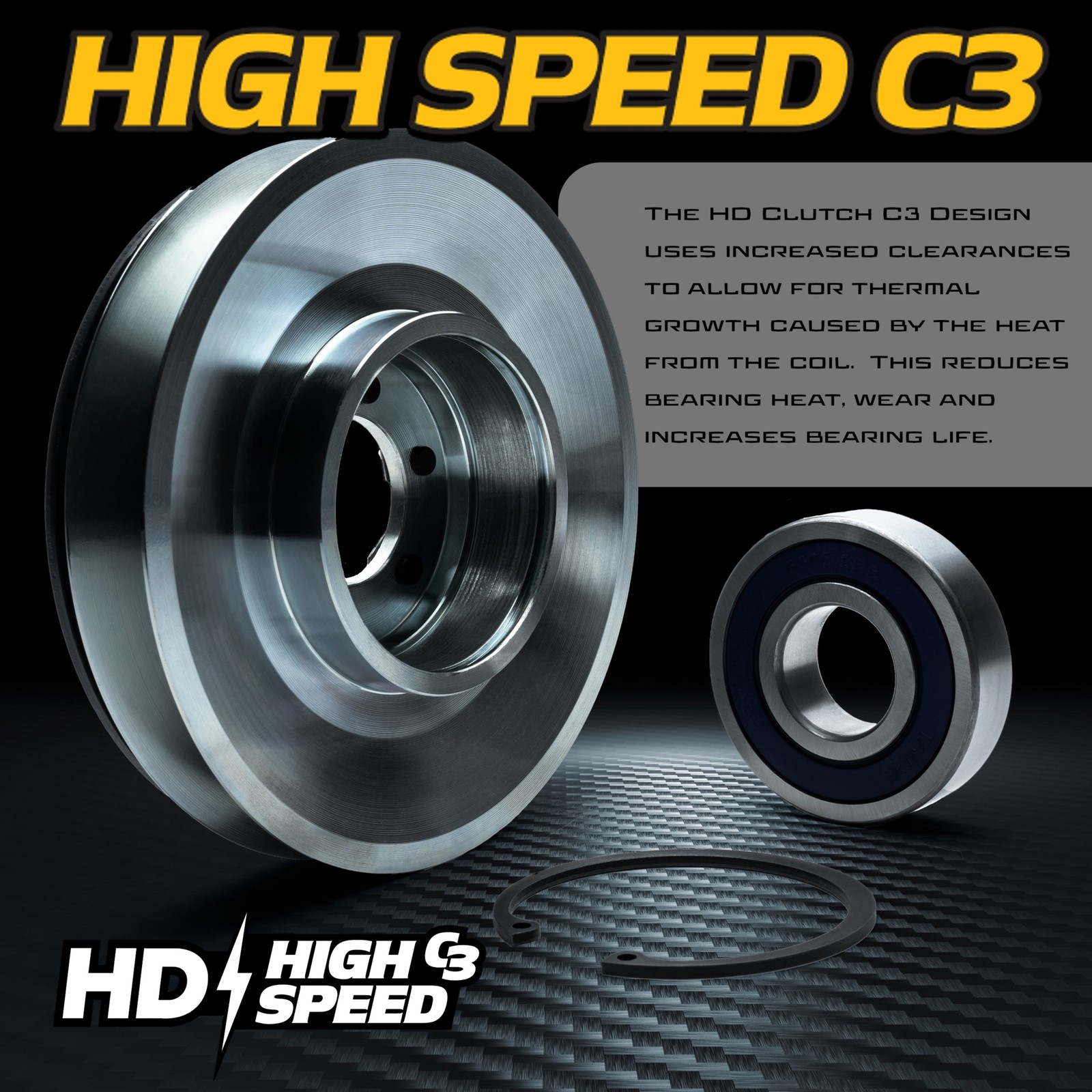 BIGBearing HiTorque PTO Clutch for Woods Grasshopper 388740 5218-165 5218-225