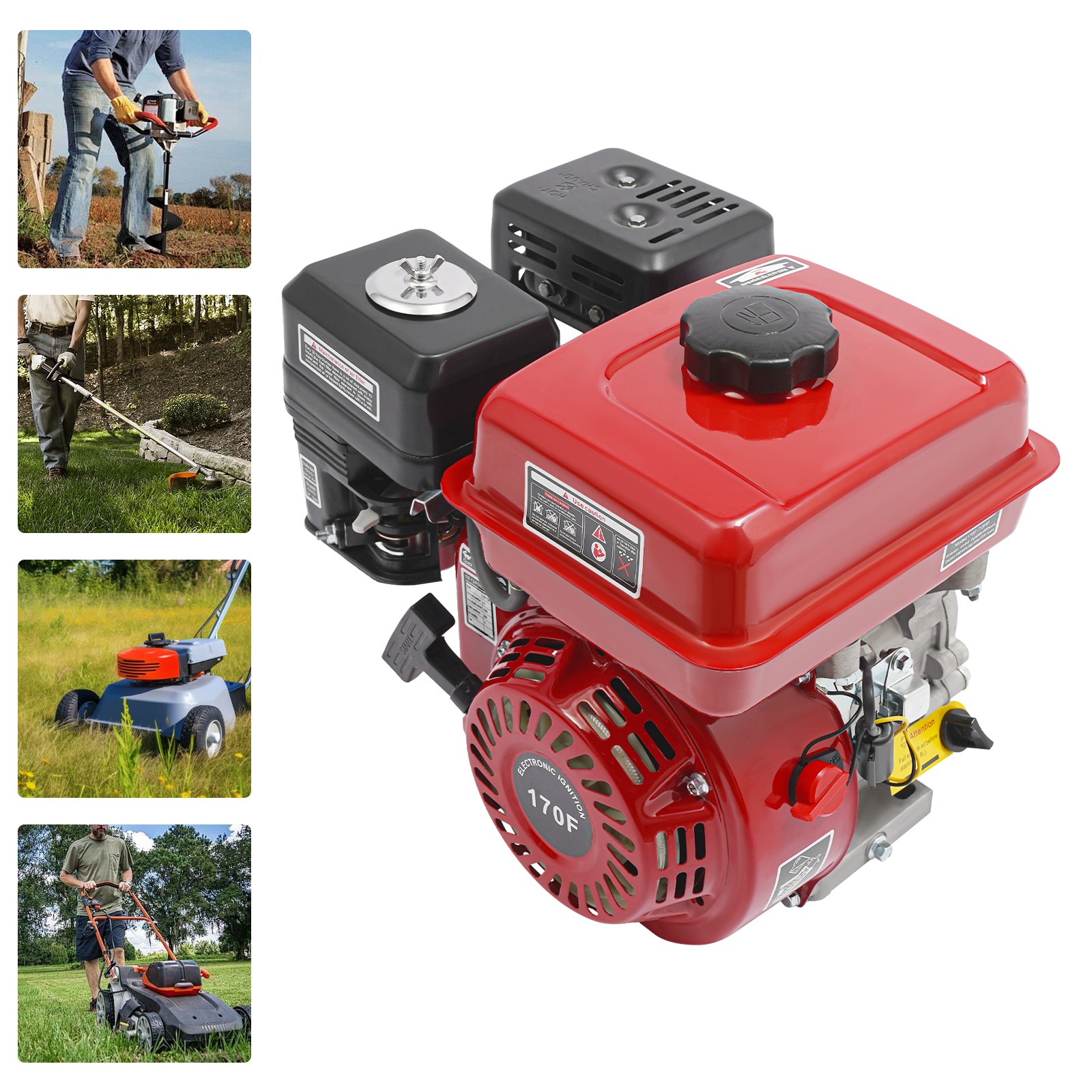 4-Stroke 7.5HP Gasoline Engine Pull Start Gasoline Engine Single Cylinder Engine