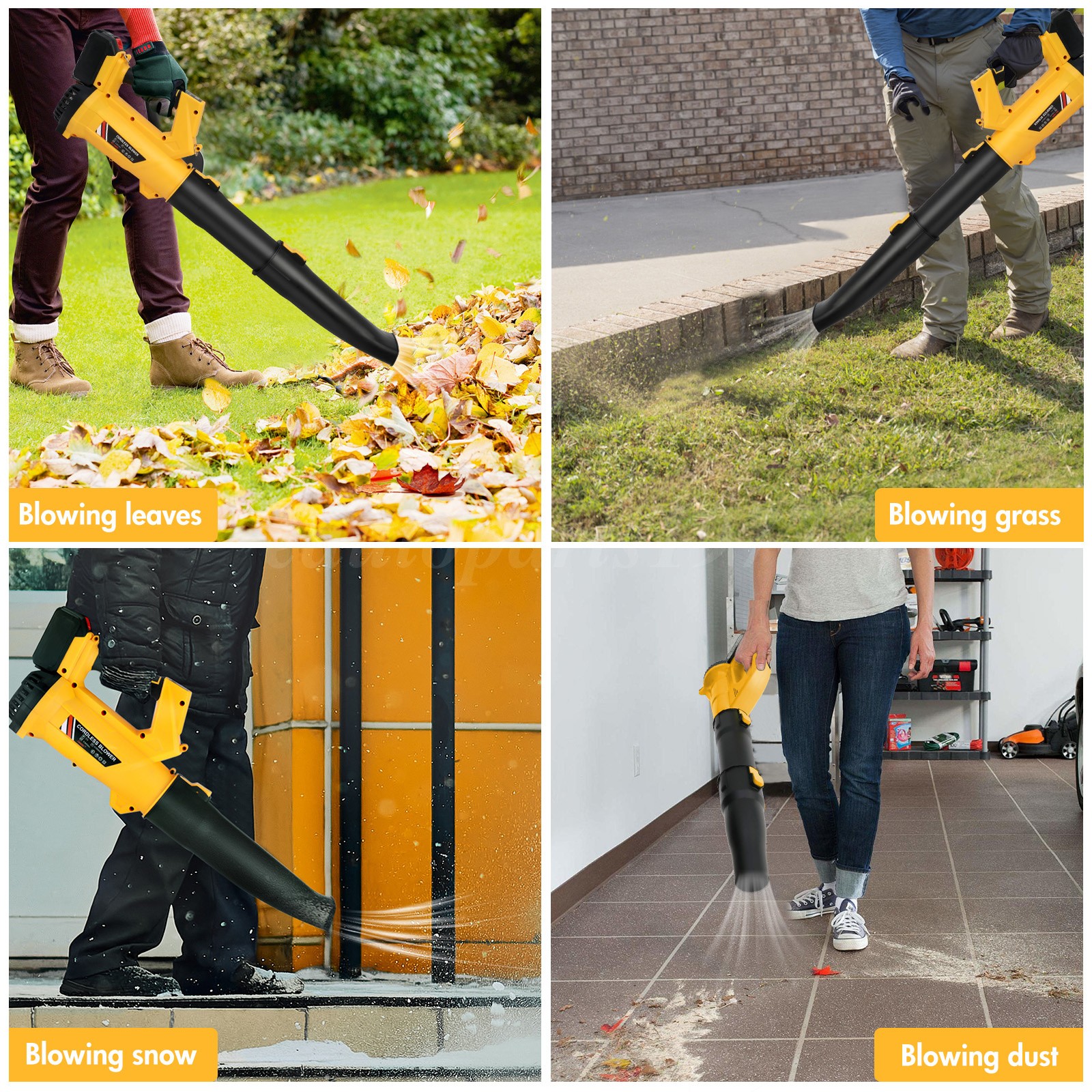 21V Cordless Leaf Blower,6-Speed Adjustment & LCD Display 650CFM/280MPH Velocity