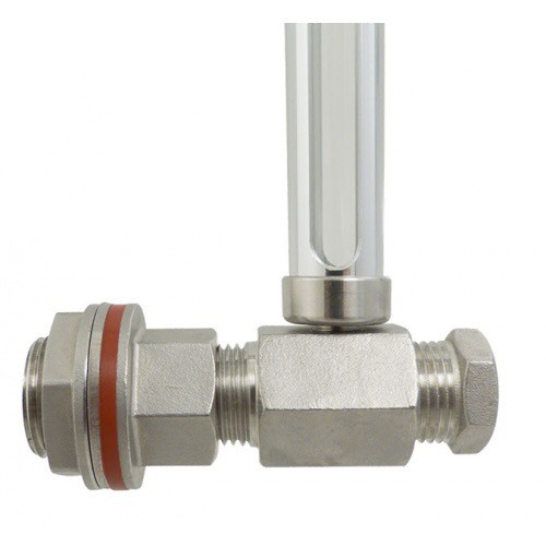 11″ Sight Glass Stainless Steel Weldless Homebrewing kettle / Sanke Keggle Gauge