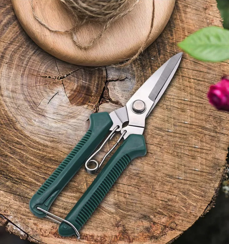 1pc Garden Pruning Shears Stainless Steel Bonsai Scissors Cutter – NEW