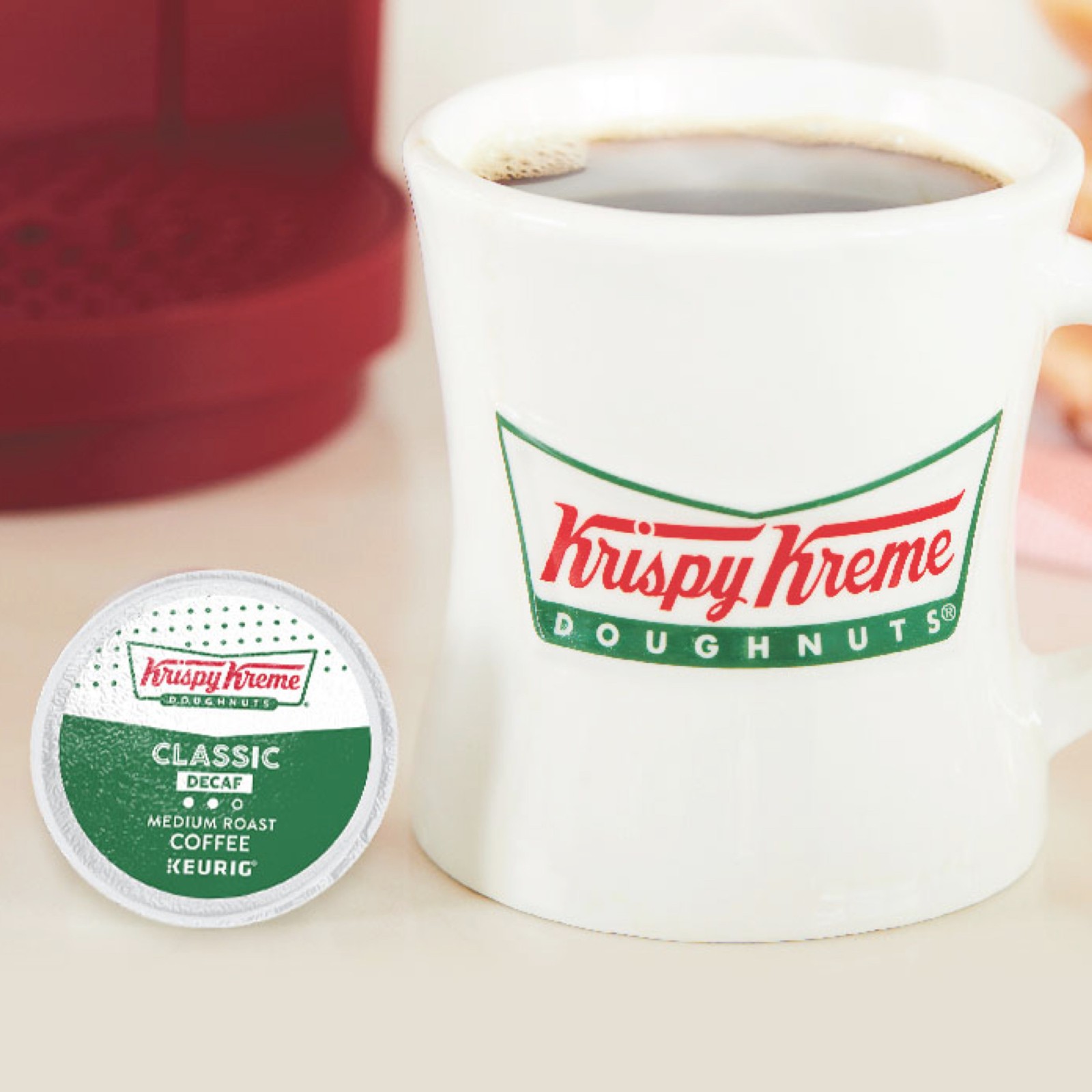 Krispy Kreme Classic Decaf Coffee, Keurig Single Serve K-Cup Pods, 24 Count