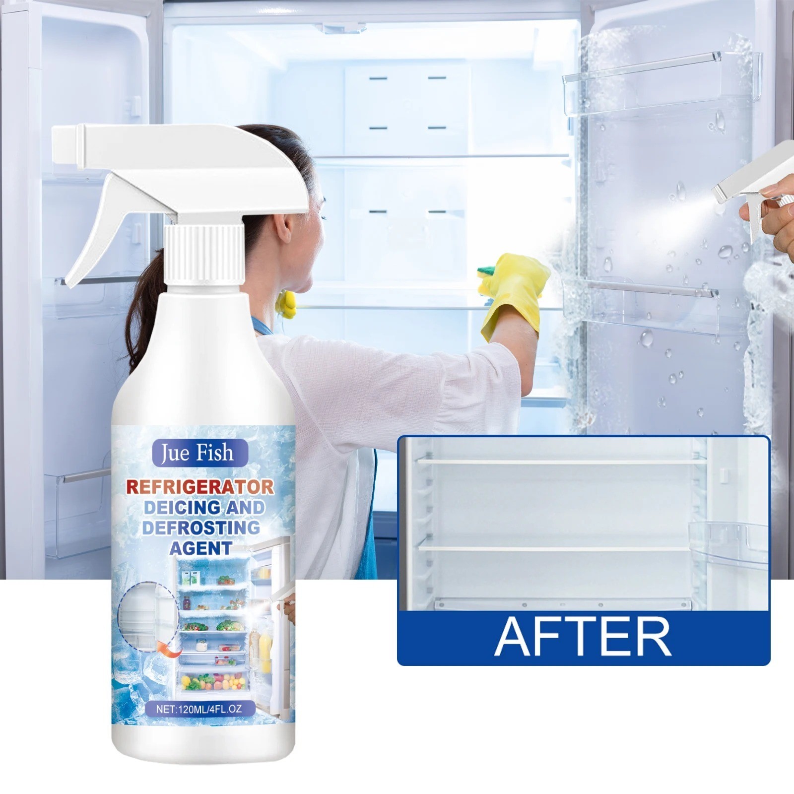 120ml Freezer Defrosting Deicing Spray,De-Icer For Refrigerator Buildup best