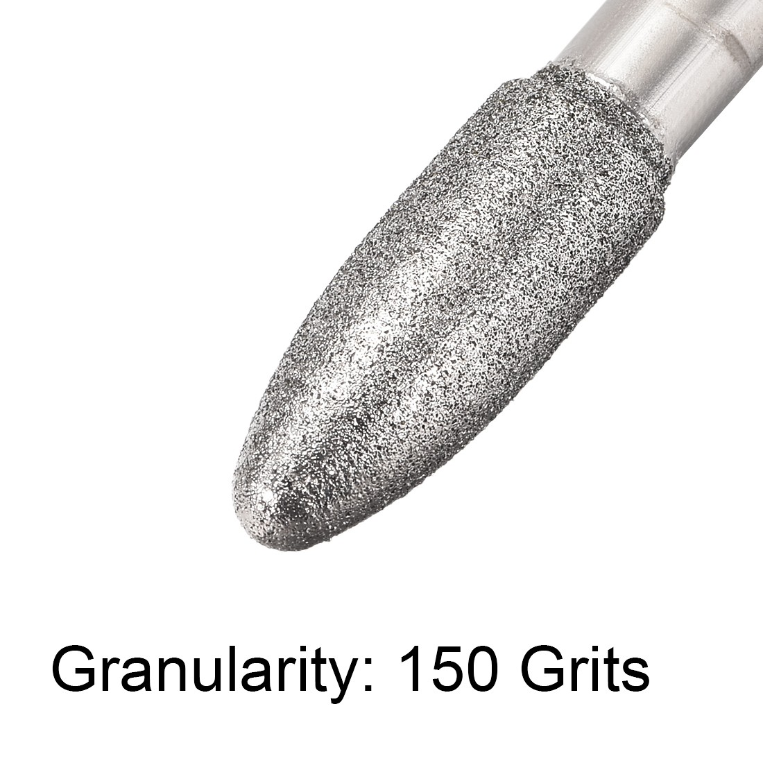 Diamond Burrs for Carving Rotary Tool 1/4-Inch Shank 8mm Tapered 150 Grit 2 Pcs