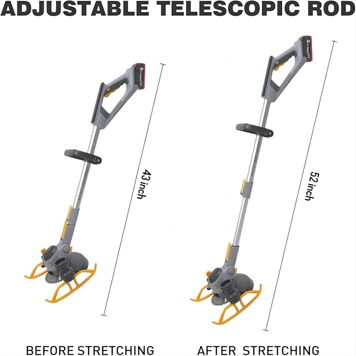 20V Brushless Brush Cutter Cordless Weed Trimmer w/ LCD＆4.0Ah Battery＆Blades