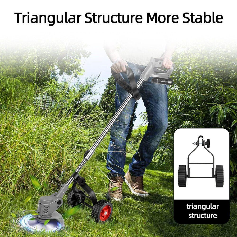 Universal Grass Rope Trimmer Weeder Stabilizing Adjustable Support Wheel Set NEW