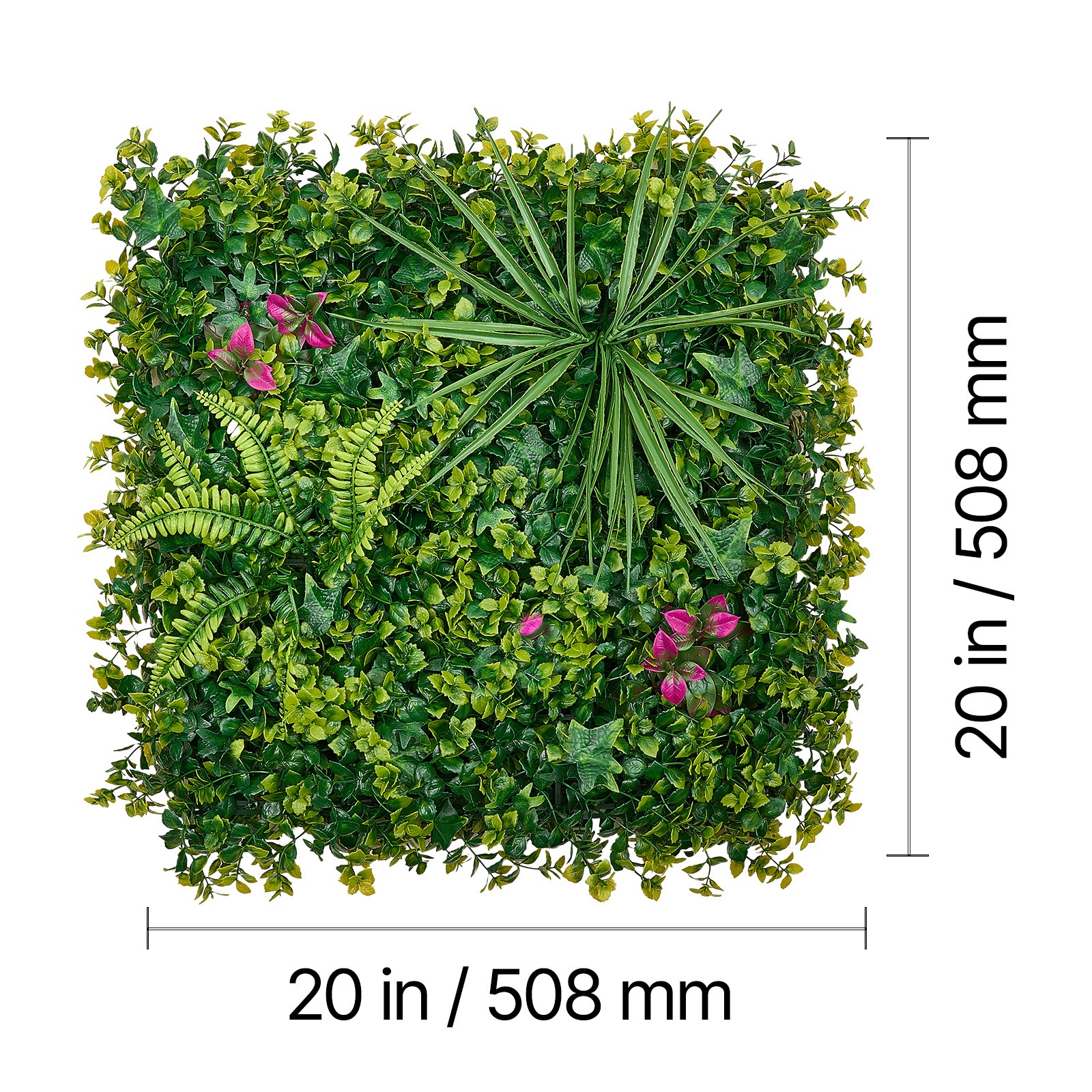 Uimoso Artificial Plant Wall Panels 16PCS 20 x 20 in Greenery Backdrop Decor