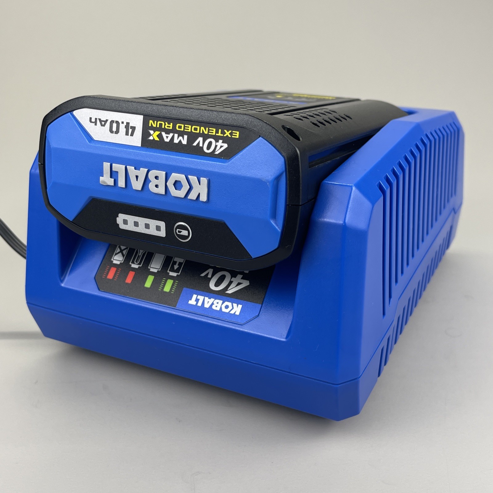 Kobalt 40V Max 4.0 Ah Extended Run Battery + Charger Kit Fast Charging 2024