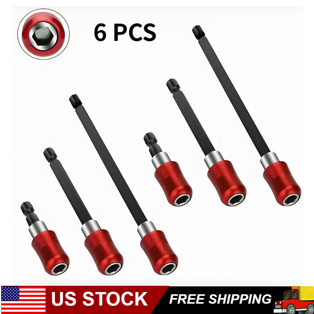 6 Pcs Hex Shank Quick Extension Holder Drill Kit For 1/4Inch Shank Dirver Bit US