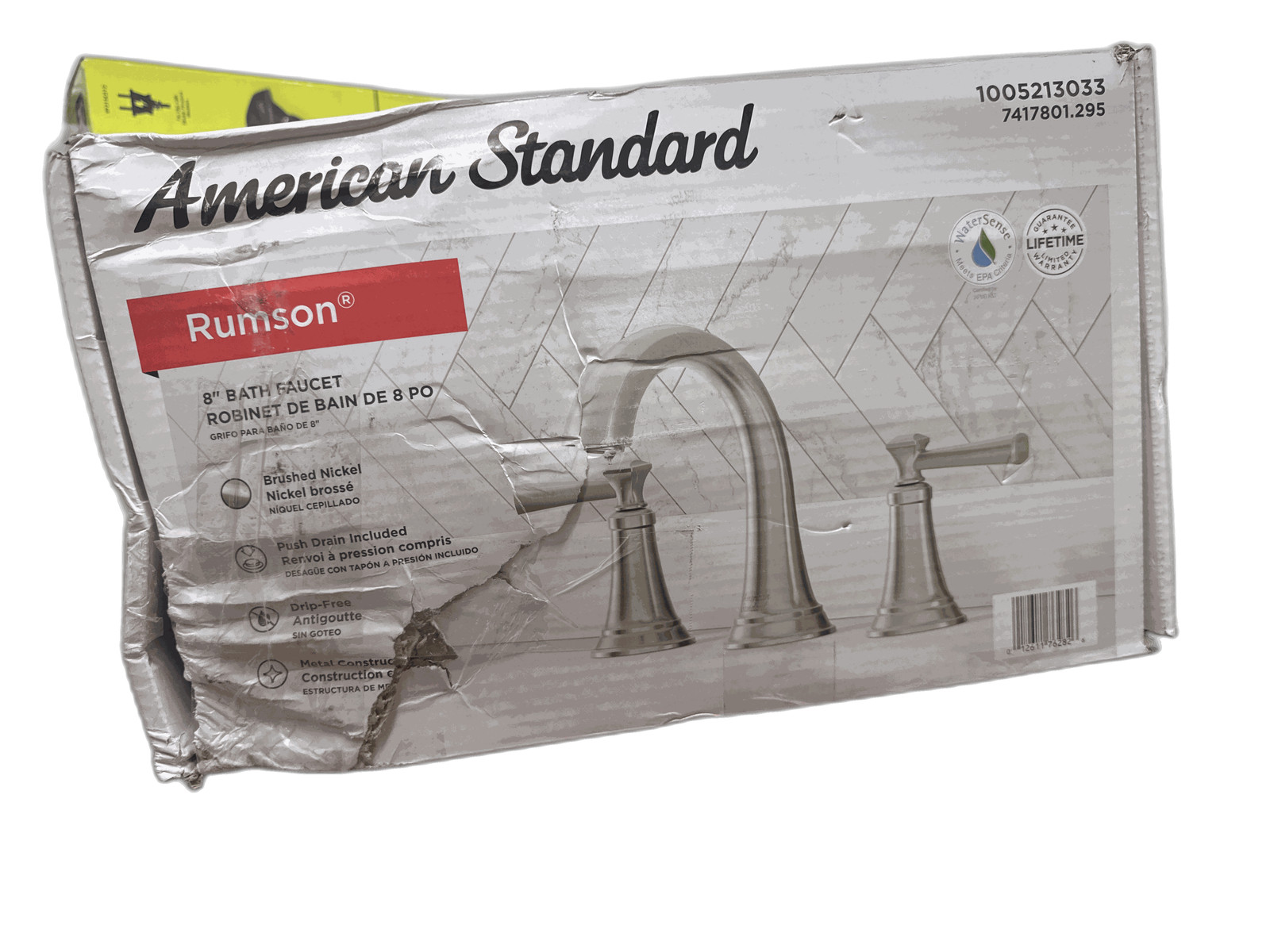 American Standard Rumson 8″ Widespread 2-Handle Bathroom Faucet Brushed Nickel