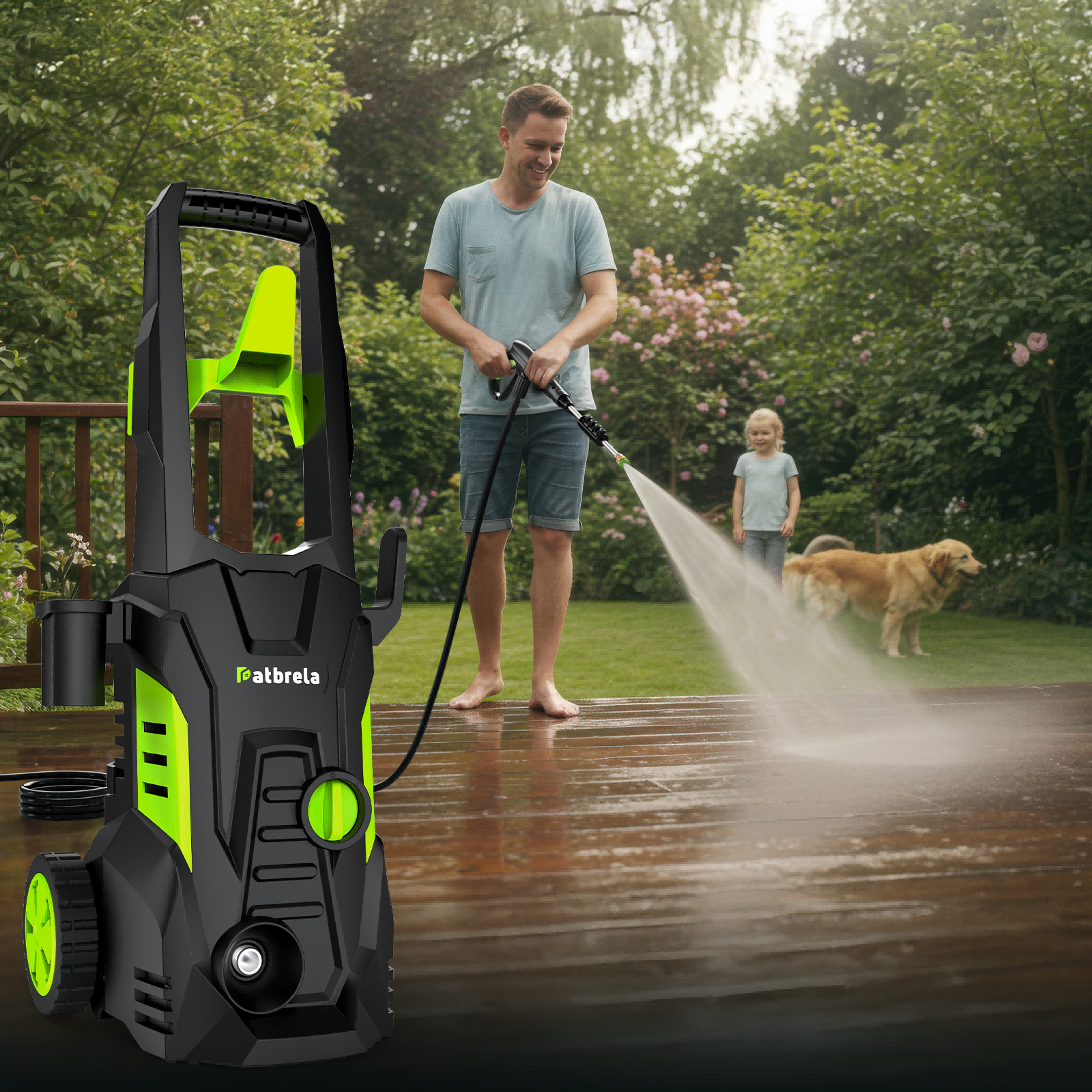 Electric Pressure Washer 5000PSI Max 3.0GPM Portable Power Washer 4 Quick Nozzle