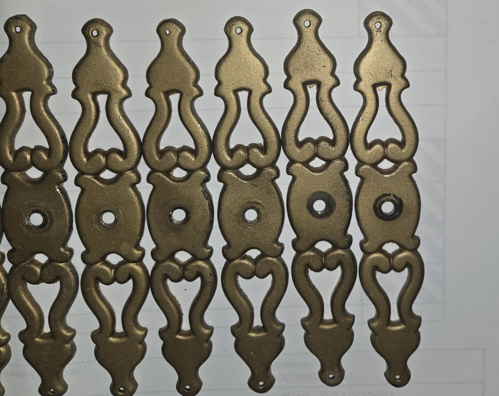 10 Vintage 1978 BPC Cabinet Drawer Back Plate 20276 -Winter Products, inc