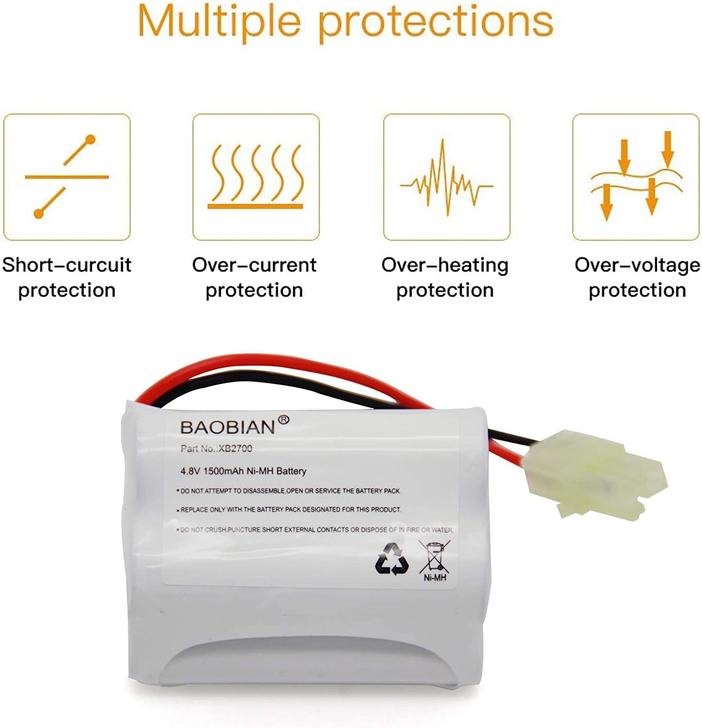 XB2700 Battery 1-Pack Replacement for Euro Pro Shark Vacuum Cleaner Sweeper New!