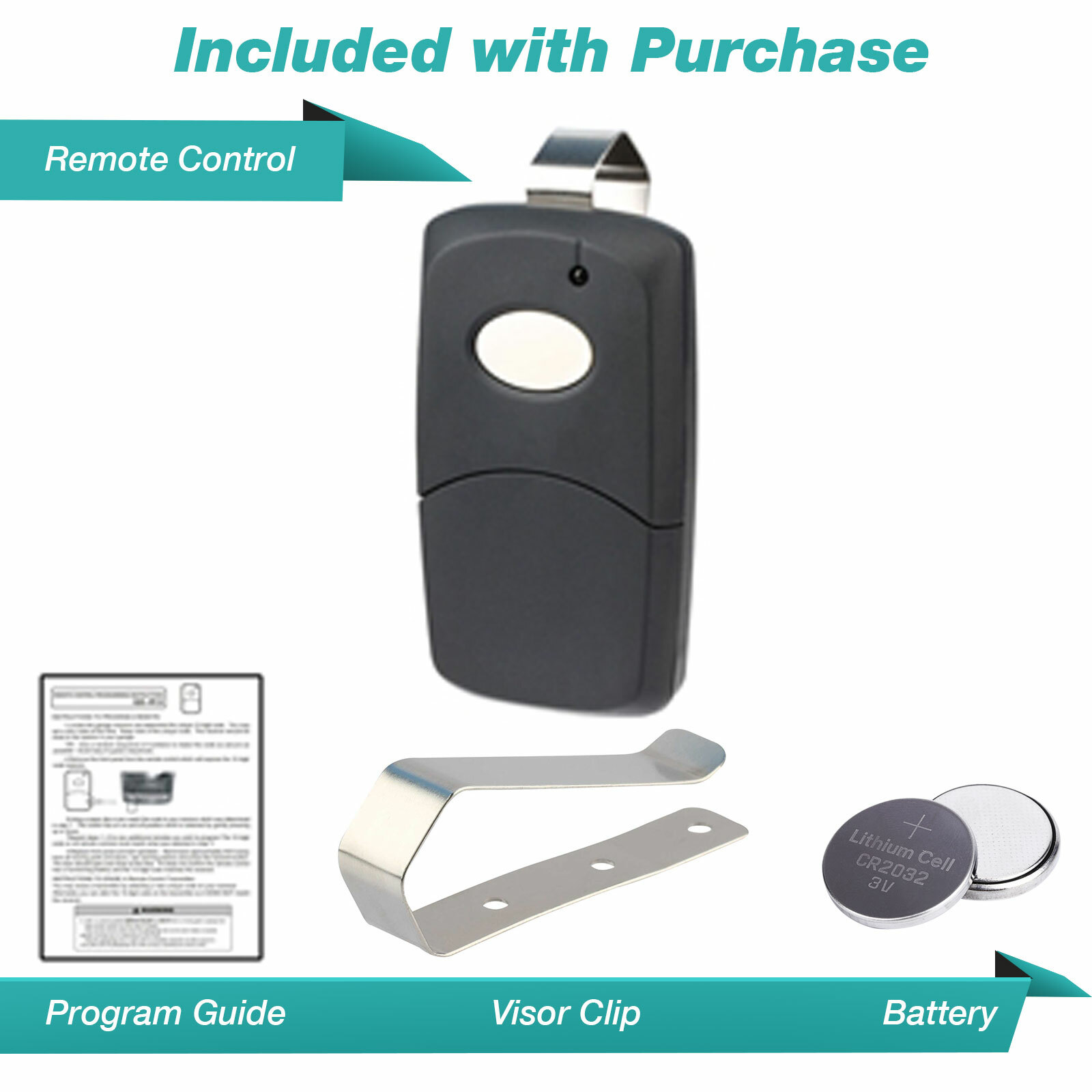 Garage Door Opener 1-Button Remote Black for Linear Multi-Code 3089 308911