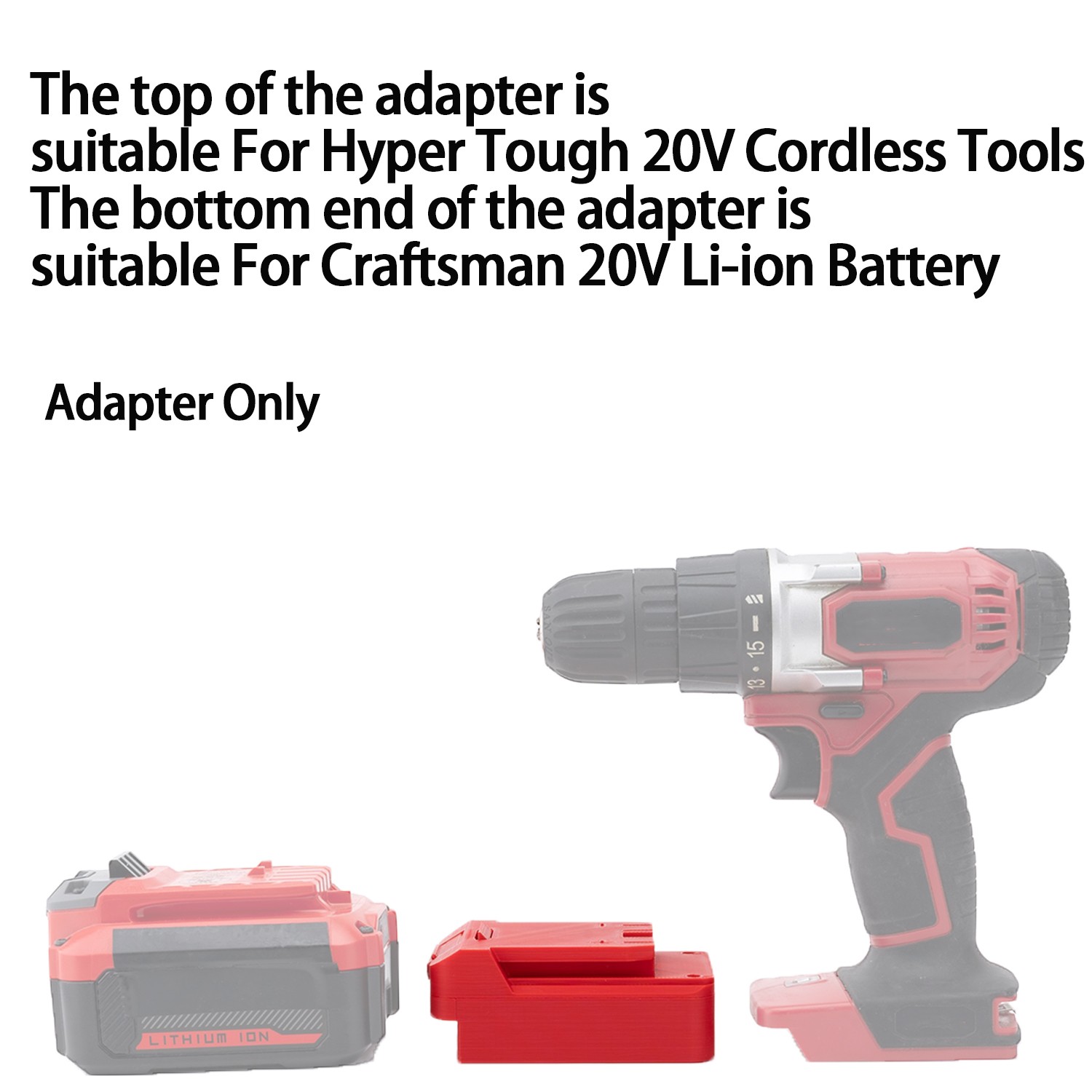 Battery Adapter For Hyper Tough 20V Tools To For Craftsman 20V Li-Ion Battery