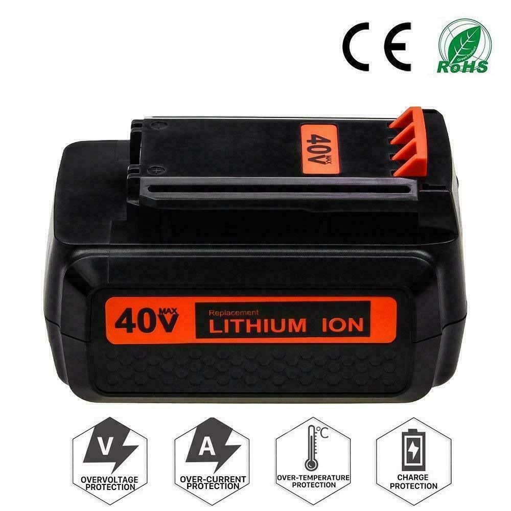 40V MAX Lithium Ion Battery 4.0Ah for Black & Decker 40Volt LBXR36 LBX2040 LBX36