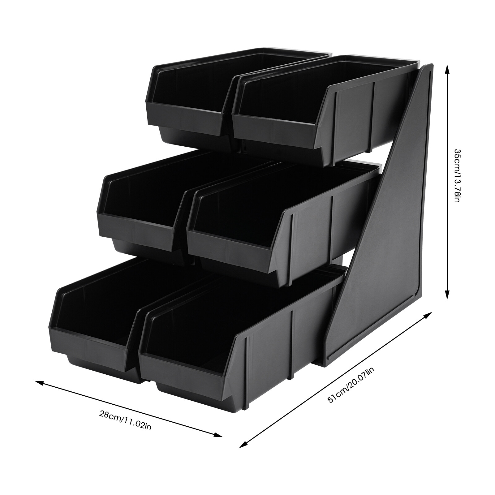 Serve Condiment Bin Plastic Containers Storage Bins Condiment Organizer Black