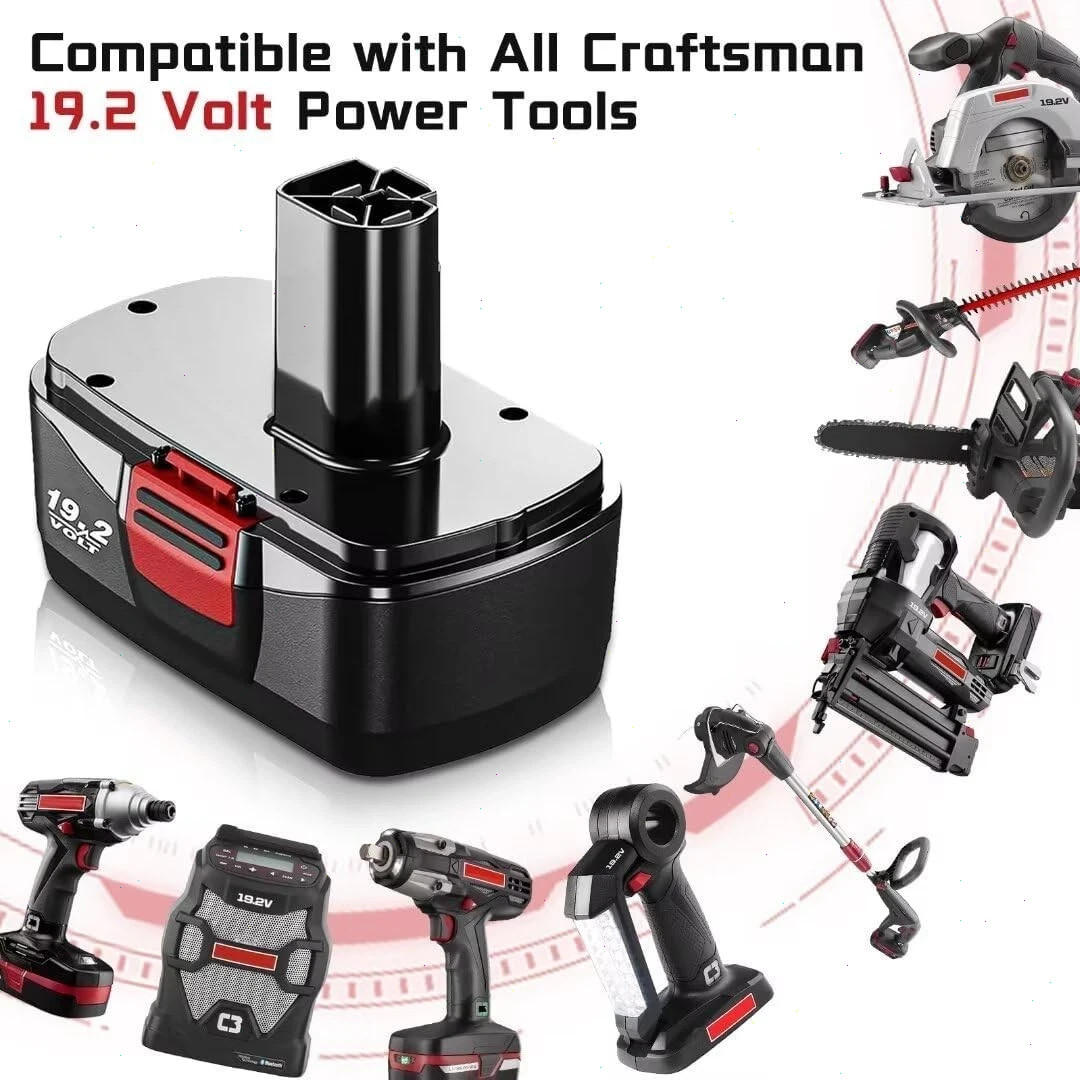2Pack for Craftsman 19.2 Volt 11375 Battery C3 DieHard 130279005 11376 130279003
