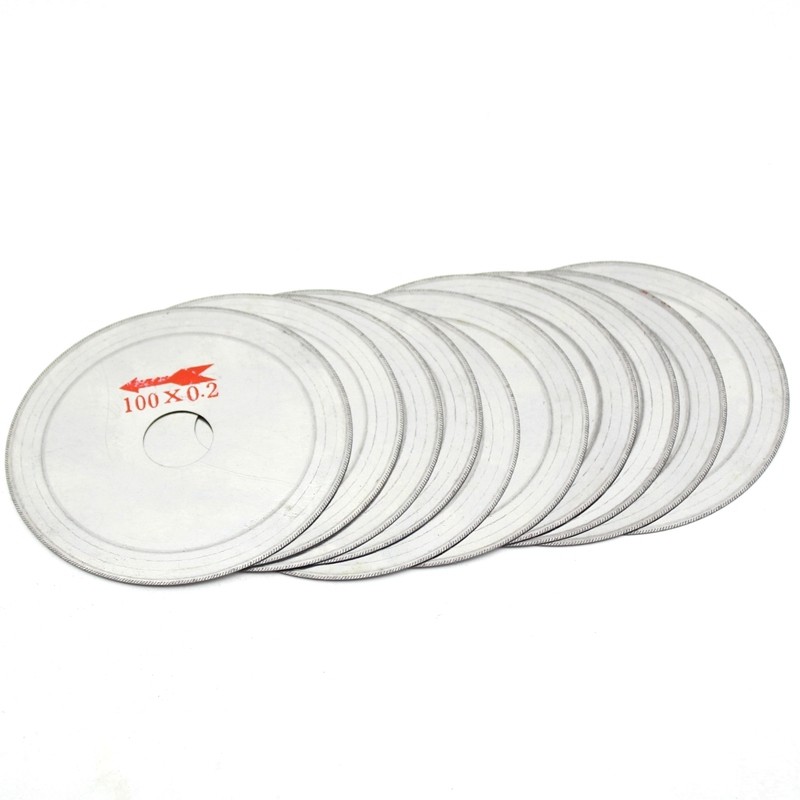 10Pcs 4″inch 100mm Super-Thin Rim 0.35mm Diamond Lapidary Saw Blade Cutting Disc