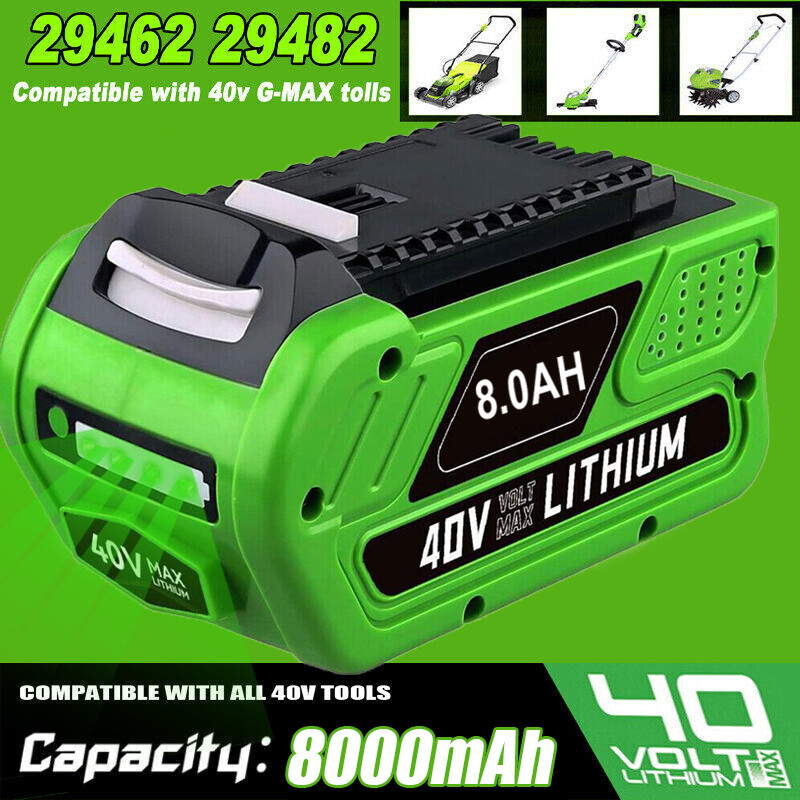 40V 6Ah For Greenworks G-MAX Lithium Battery 29472 29462 29252 20202 or Charger
