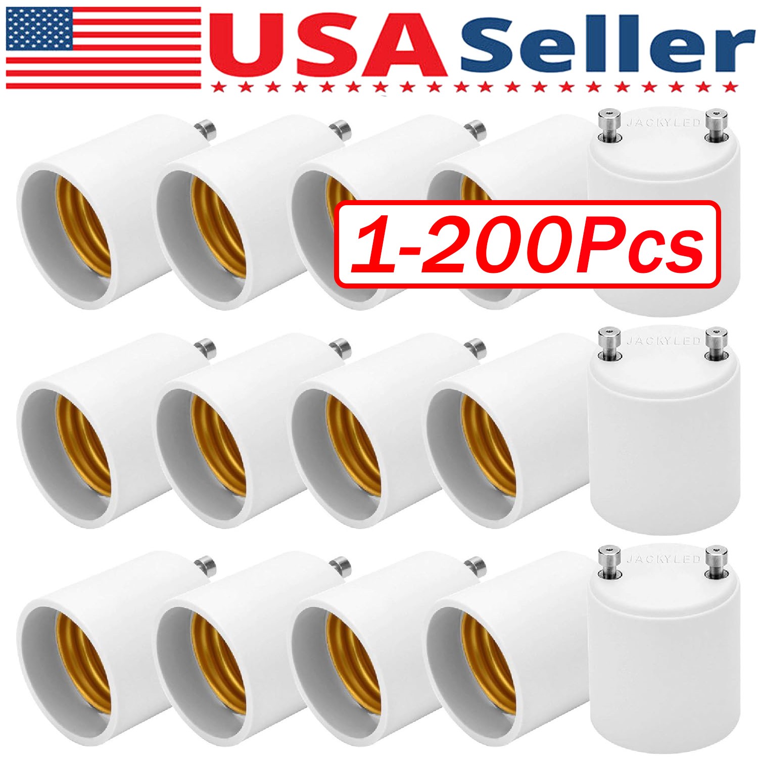 GU24 To E27 /E26 Screw LED Light Lamp Bulb Base Adapter Socket Converter Adaptor