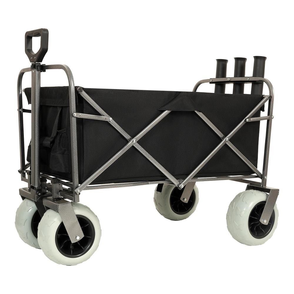 Fishing Cart with Rod Holders Beach Wagon for Sand 500lbs Capacity All Terrain