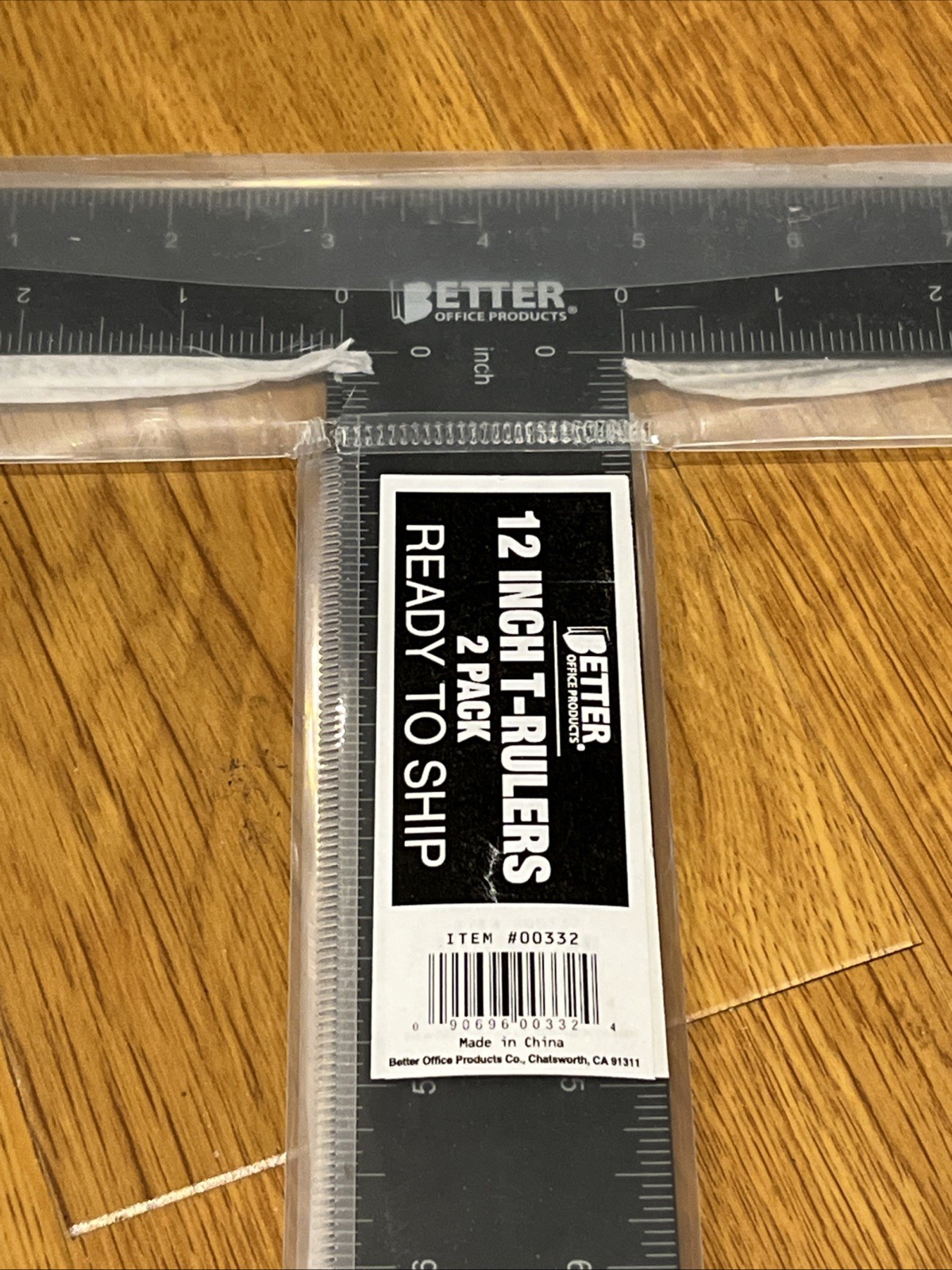 Better T Square (2 Pack) T Ruler, 12 inch Metal Carbon Steel Ruler, Double Sided