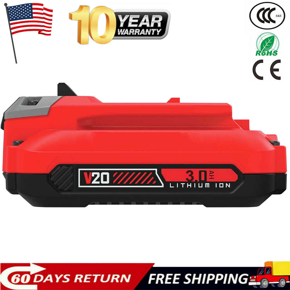 For Craftsman 20V 20 Volt MAX Lithium Ion Battery 3.0 AH CMCB202 CMCB201 CMCB204
