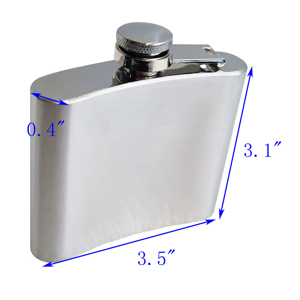 5 OZ Alcohol Pocket Flask with Portable Funnel Stainless steel 3.1″H*3.5″W