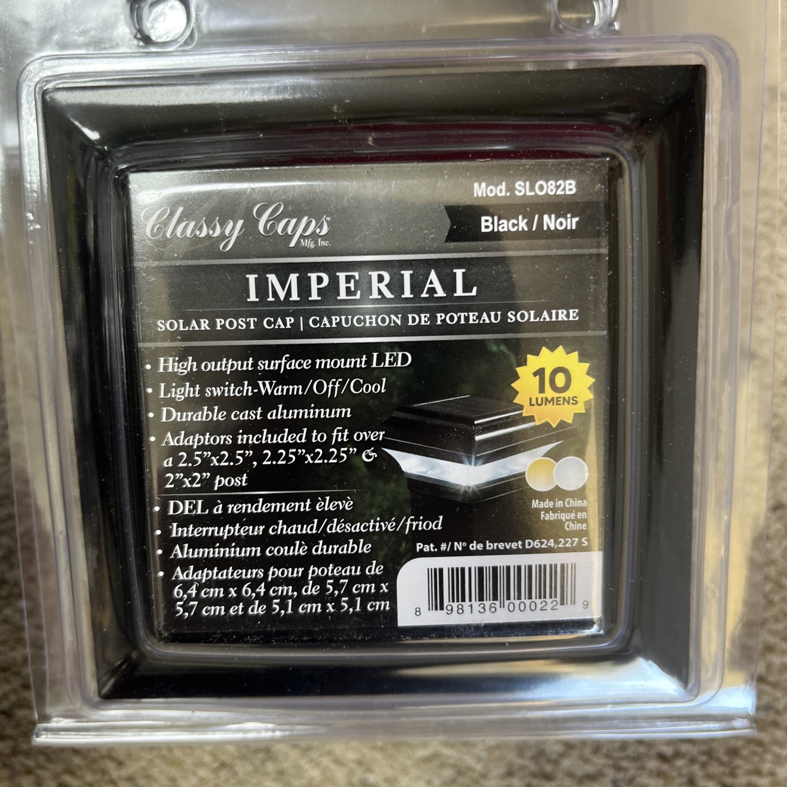 CLASSY CAPS Imperial 2.5 in. x 2.5 in. Outdoor Black Cast Aluminum LED (6PK)