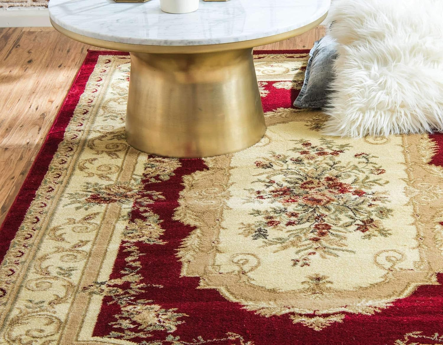 Elegant Versailles Collection Area Rug – Henry 7’1″ x 10′ Red/Brown