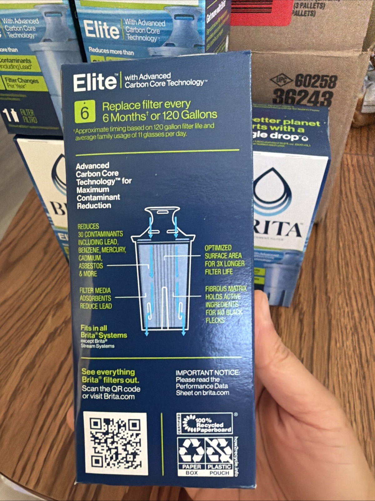 6 Brita ELITE Replacement Filters Filter Brita Pitchers Dispensers 6 MONTHS Each