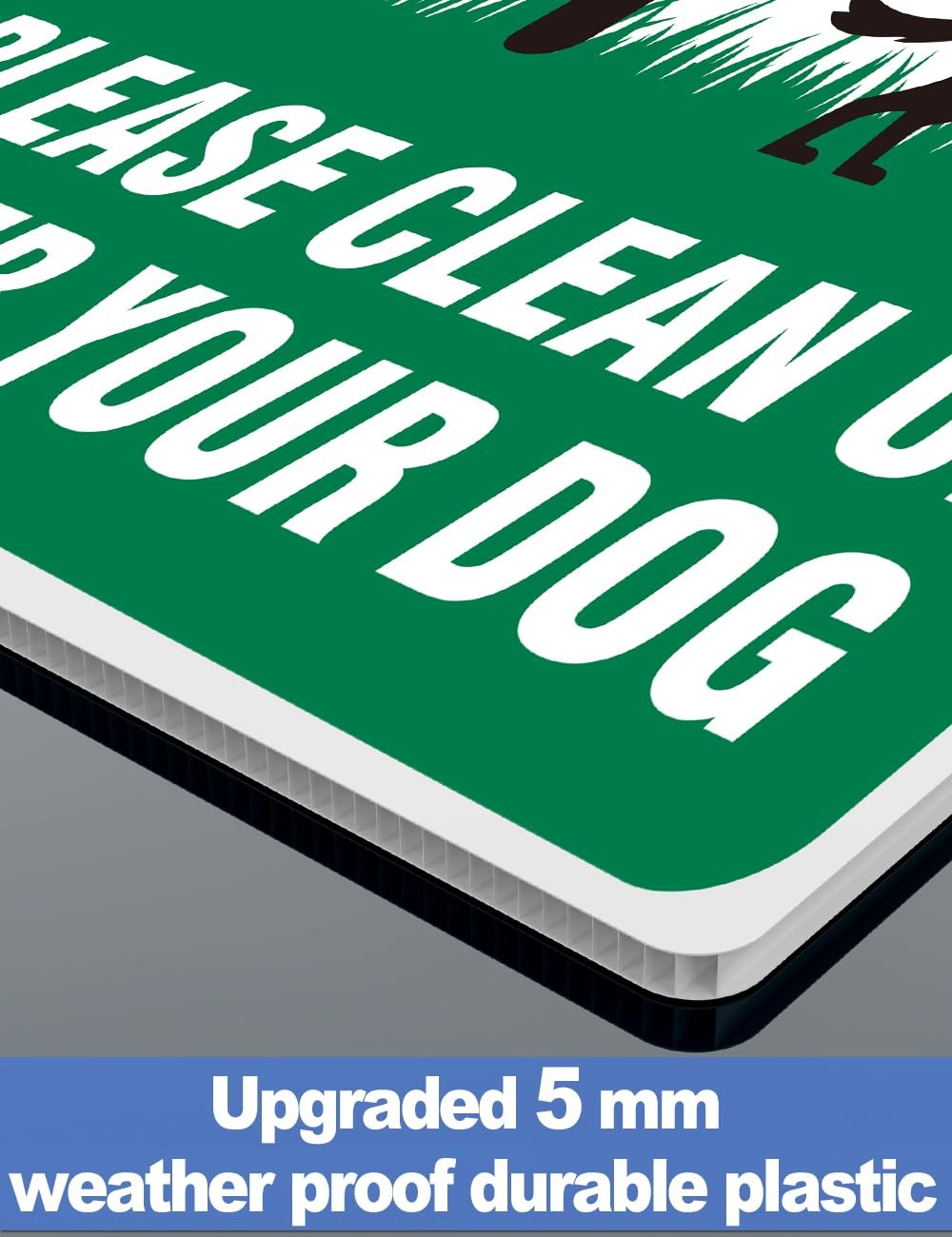 Clean UP After Your Dog Signs, 2-Pack 13″x10″ Double-Sided Pick Up After Your Do