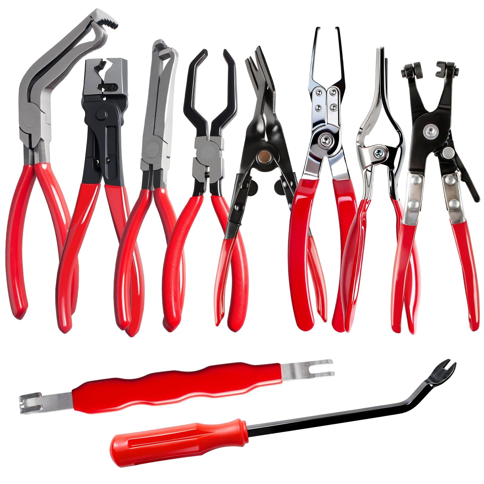 10 Electrical Disconnect Pliers Set for Cars, Automotive Connector Tools
