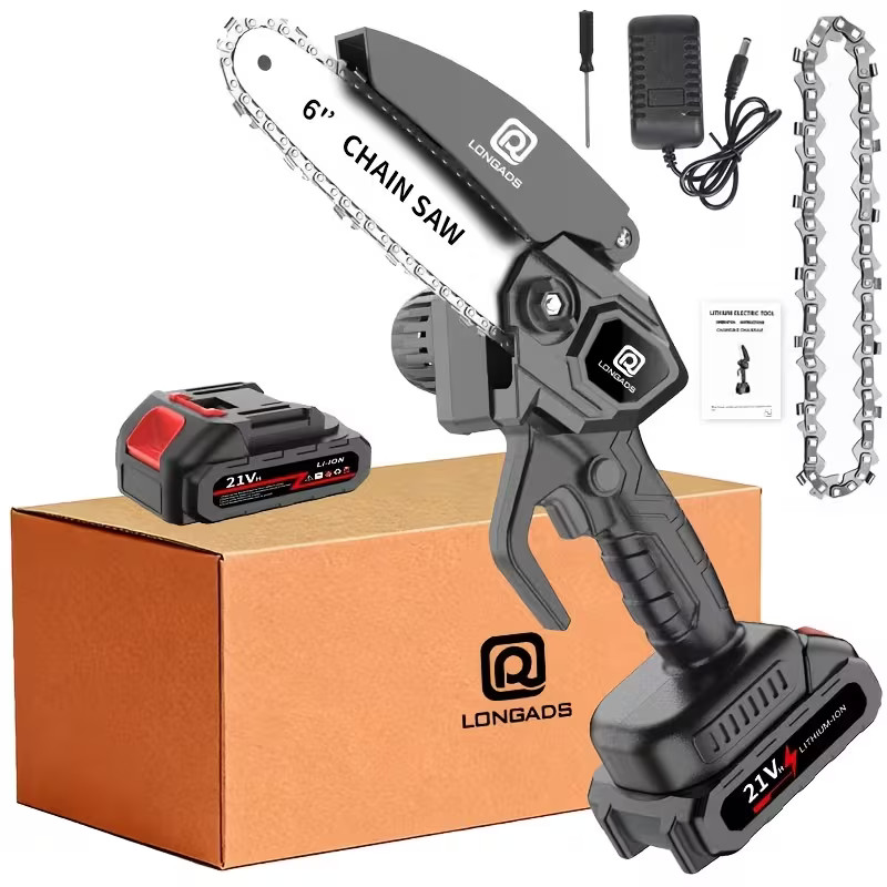 6 inch Electric Mini Chainsaw Cordless Saw Handheld Optional Sets