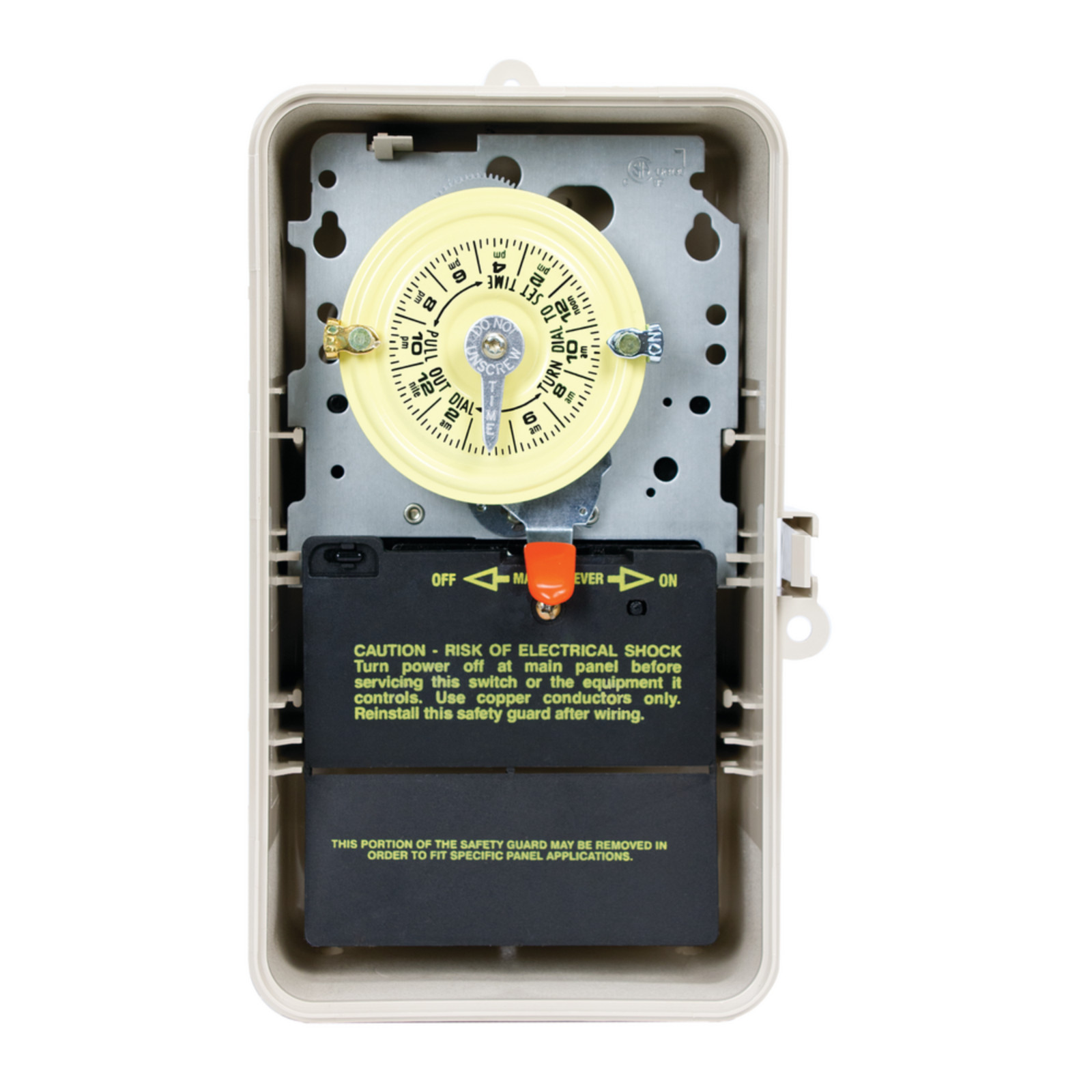 Intermatic T104P3 24H Mechanical Time Switch 208-277V 40A DPST Outdoor Plastic