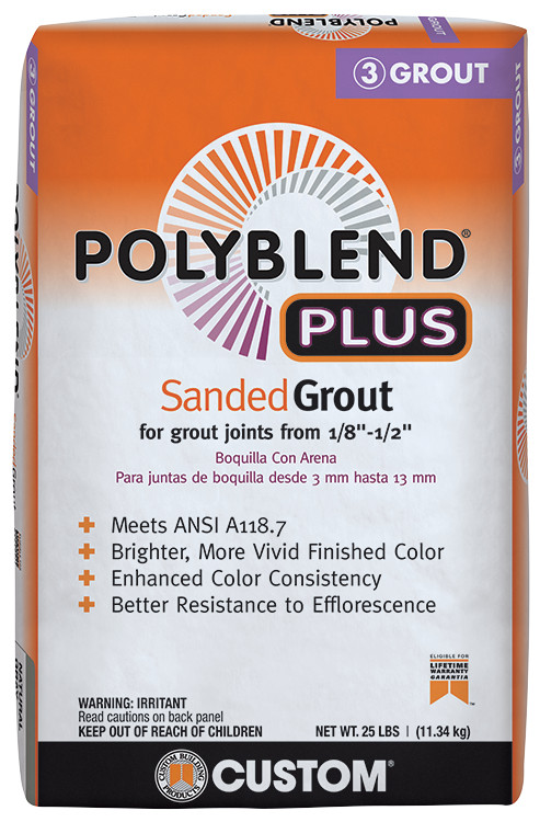 Custom Building Products PolyBlend Plus Sanded Grout 25 lbs