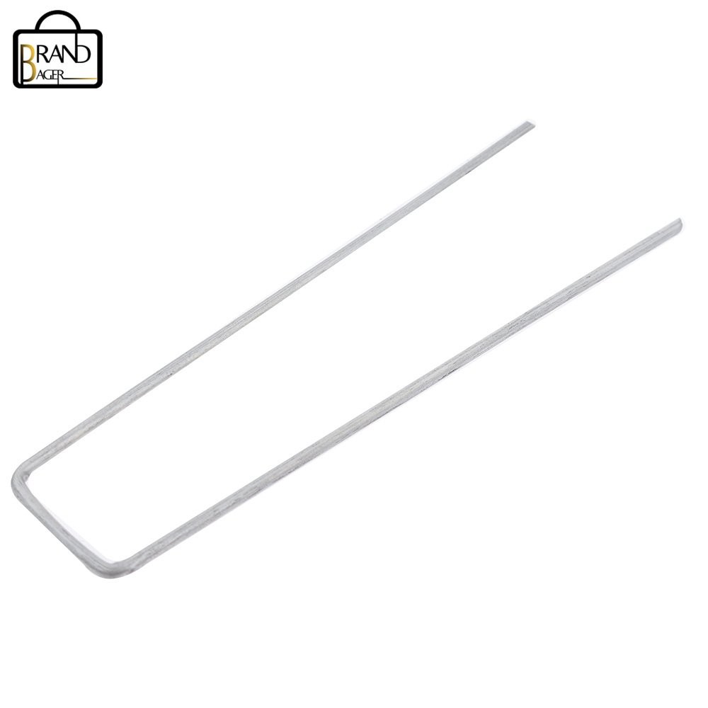 200 Pack 6″ High Quality Landscape Staples Garden Stakes Galvanized Sod Staples