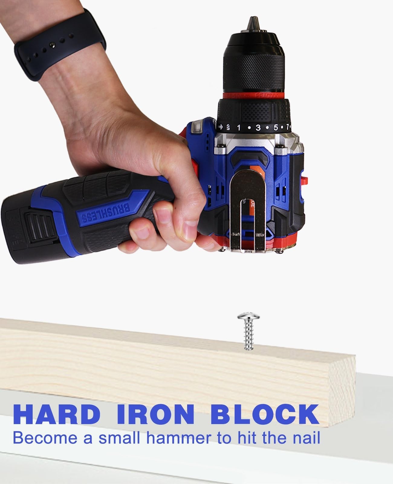 16.8V Cordless Drill Driver Set 25+3 Torque 2-Speed Power Drill w/ Battery & Kit