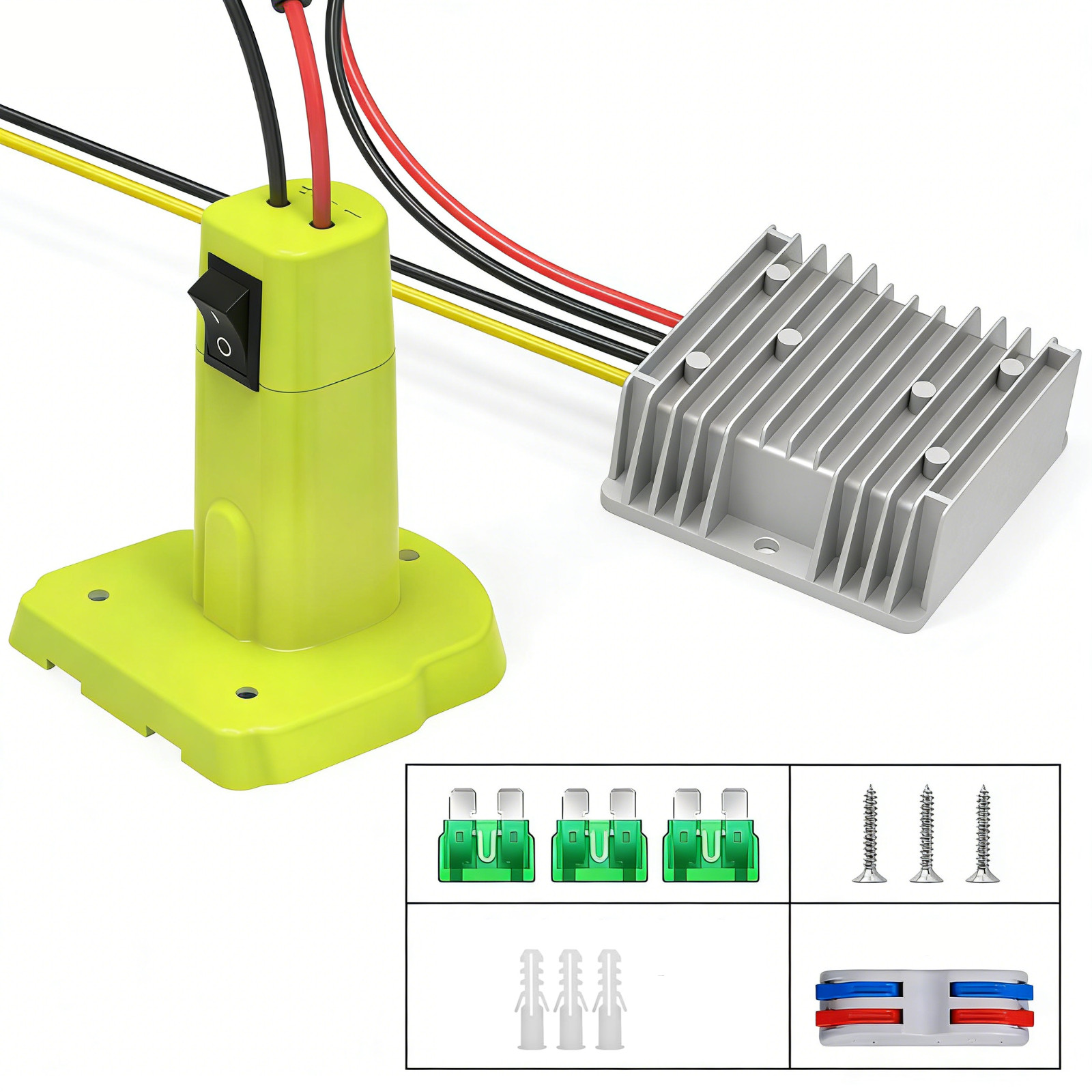 DC 18V To 12V Step Down Converter Compatible with Ryobi 18V Battery Adapter