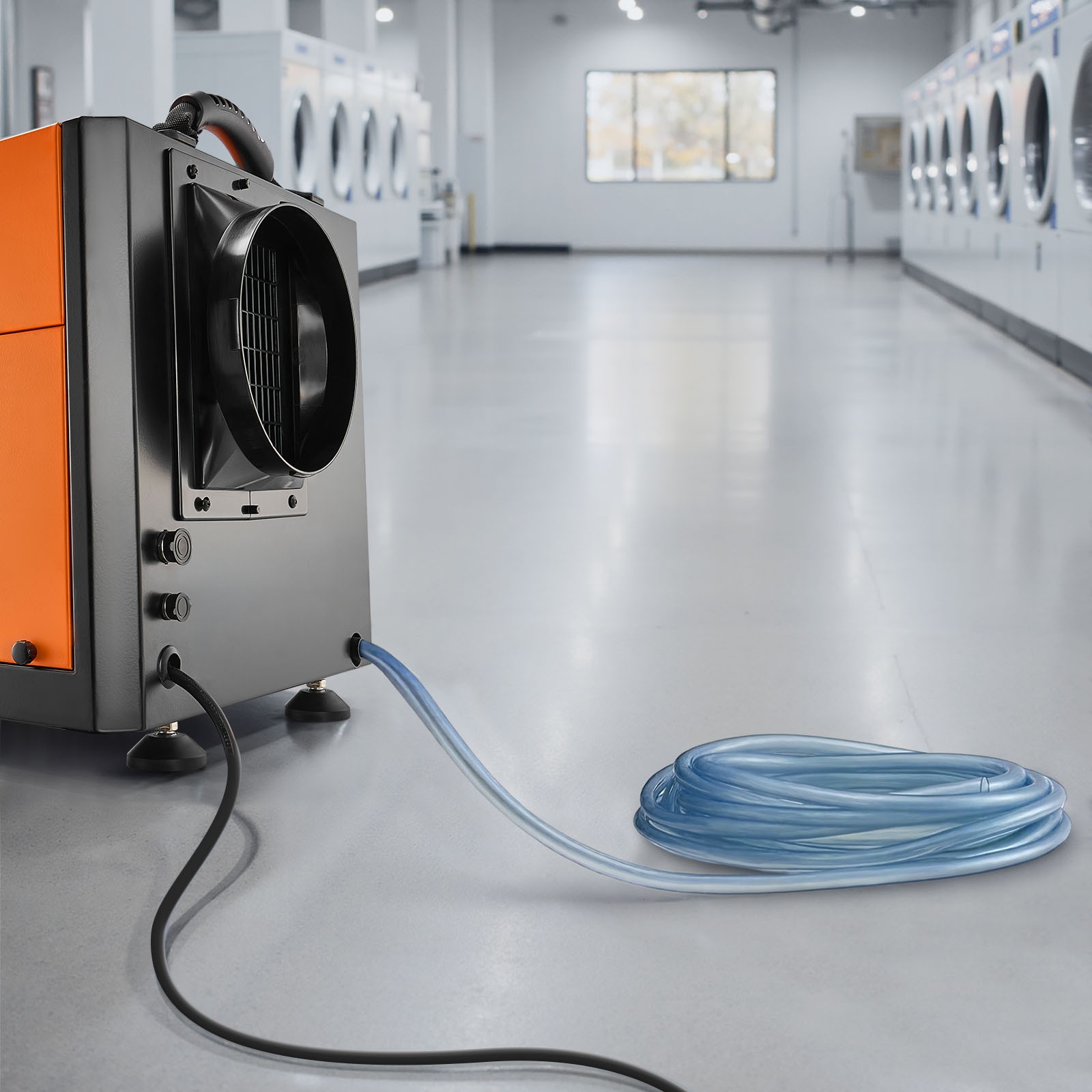 VEVOR 125 Pints Commercial Dehumidifier with Hose Auto Defrost for Crawl Space