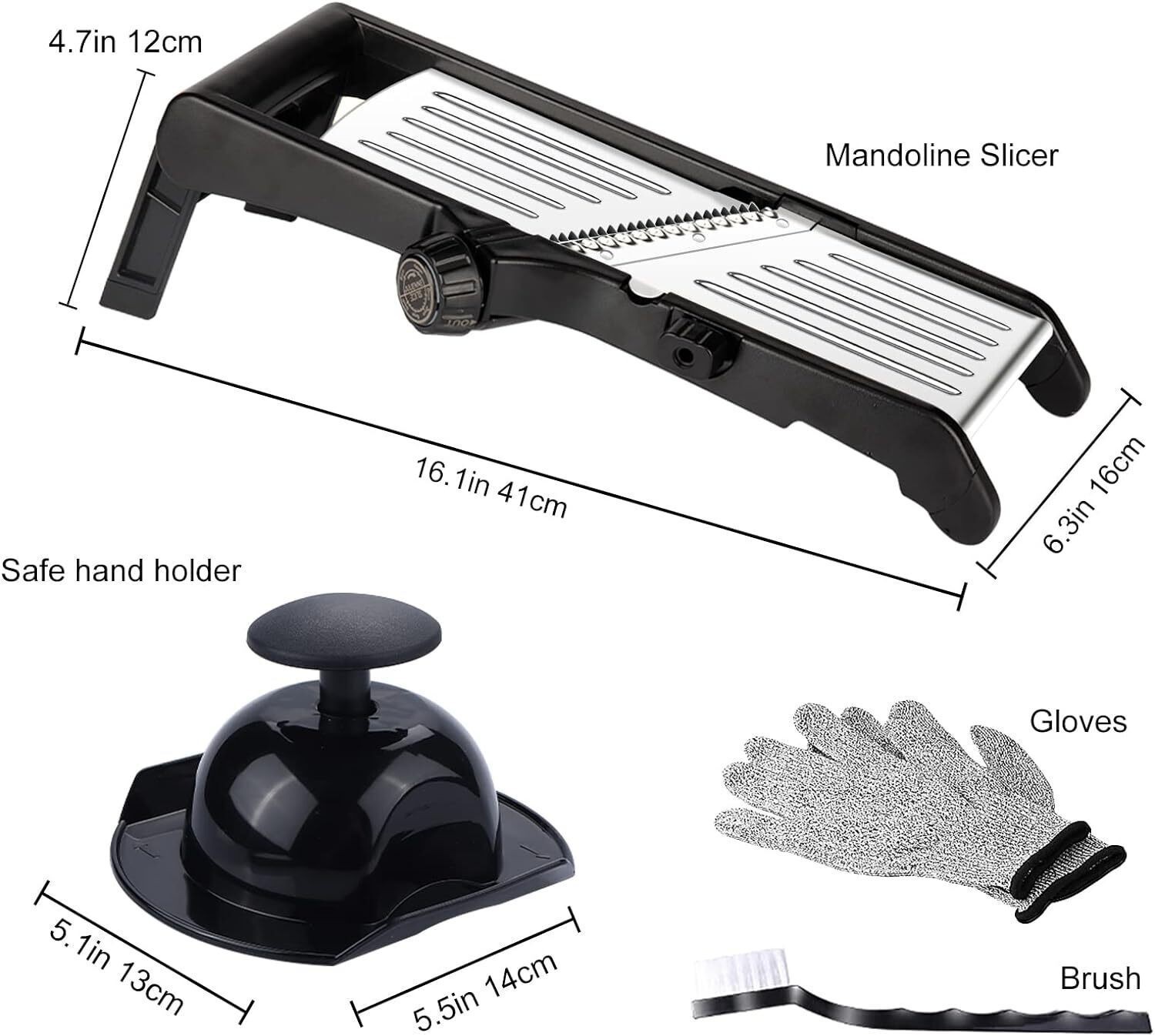 7-in-1 Adjustable Stainless Steel Mandoline Vegetable Food Slicer for Kitchen