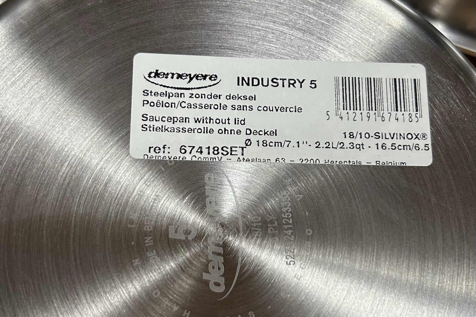 READ DESCRIPTION- Demeyere Essential 5-ply 10-pc Stainless steel Cookware Set